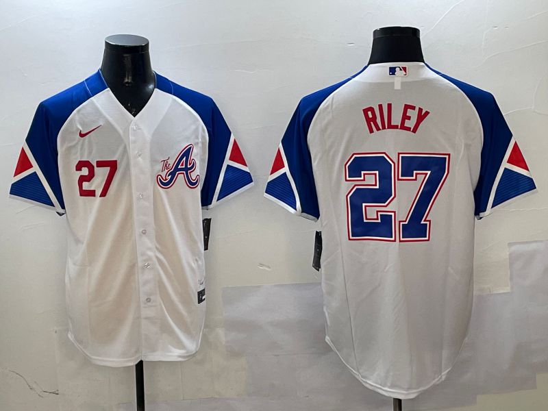 Men Atlanta Braves 27 Riley White City Edition 2025 Nike MLB Jersey style 5